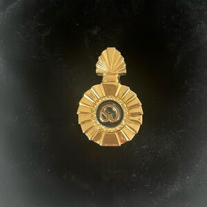 Vintage Couture St John Marie Gray Gold Tone Perfume Bottle Brooch